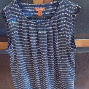 Joe Fresh - black/white silky striped top - Medium